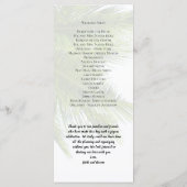 パーム葉結婚の式の高いプログラム プログラム (裏面)