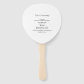 パーム葉結婚式 プログラムファン ハンドファン (裏面)