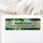 パーム葉自然テンプレートリターン ラベル (インサイチュ)