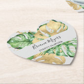 パーム葉金ゴールド熱帯性金ゴールド砂 ペーパーコースター (アングル)