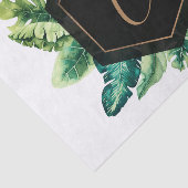 パーム葉金ゴールド白エレガント熱帯夏 薄葉紙 (詳細)