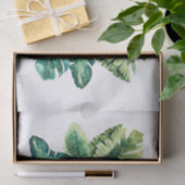 パーム葉金ゴールド白エレガント熱帯夏 薄葉紙 (ギフト)