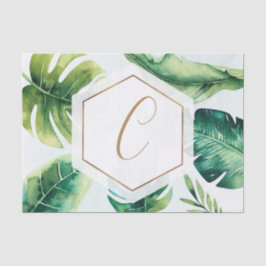 パーム葉金ゴールド白エレガント熱帯夏 薄葉紙