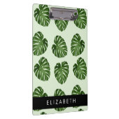 パーム葉、トロピカルパターン、お名前 クリップボード (右)