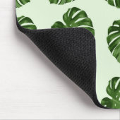 パーム葉、トロピカルパターン、お名前 マウスパッド (コーナー)