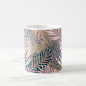 パーム葉，トロピカル，ボ葉タニカル，ジャングル コーヒーマグカップ (中央)