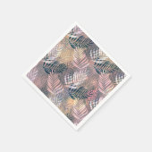 パーム葉，トロピカル，ボ葉タニカル，ジャングル スタンダードカクテルナプキン (角)