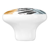 パーム葉，トロピカル，植物学，ジャングル，森， セラミックノブ (側面)