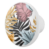 パーム葉，トロピカル，植物学，ジャングル，森， セラミックノブ (右)