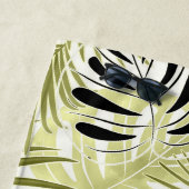 パーム葉、フローラ、植物学、カラフル ビーチタオル (インサイチュ)