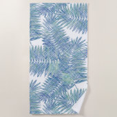 パーム葉、フローラ、植物学、カラフル ビーチタオル (正面)