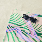 パーム葉、フローラ、植物学、カラフル ビーチタオル (インサイチュ)