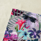 パーム葉,フローラ，植物学，カラフル,ビーチ, b ビーチタオル (インサイチュ)