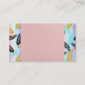 パーム葉 |ブレンドカラフル |ピンクテクスチャ 名刺 (裏面)