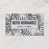 パーム葉 |斑点のある背景 名刺 (正面)