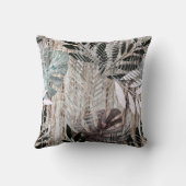 パーム葉，木，熱帯植物学 クッション (裏面)