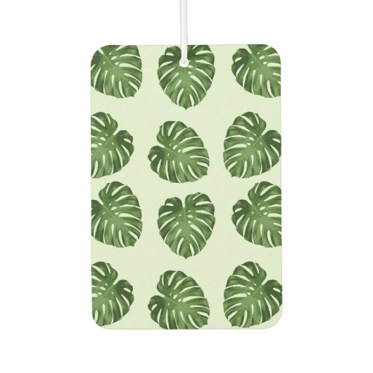 パーム葉、緑葉の、熱帯パターン カーエアーフレッシュナー (正面)