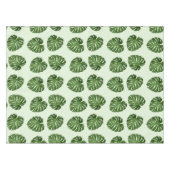 パーム葉、緑葉の、熱帯パターン テーブルクロス (正面(横))