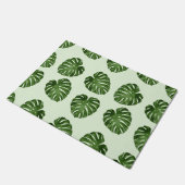 パーム葉、緑葉の、熱帯パターン ドアマット (アングル)