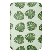 パーム葉、緑葉の、熱帯パターン バスマット (正面縦)