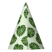 パーム葉、緑葉の、熱帯パターン パーティーハット (裏面)