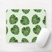 パーム葉、緑葉の、熱帯パターン マウスパッド (マウス)
