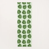 パーム葉、緑葉の、熱帯パターン ヨガマット (裏面)