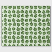 パーム葉、緑葉の、熱帯パターン ラッピングペーパー (フラット)