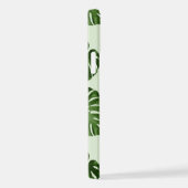 パーム葉、緑葉の、熱帯パターン iPhoneケース (右側面)