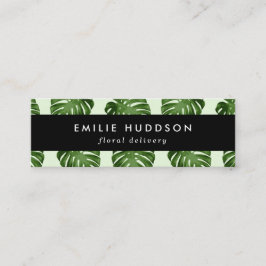パーム葉、葉緑の花屋、花屋 スキニー名刺
