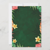 パーム離れカラフルグリーンベビーシャワー 招待状 (裏面)