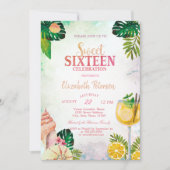 パーム離れシーヘルズカクテルサマースウィート16 招待状 (正面)