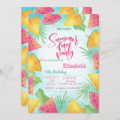 パーム離れスイカ夏バースデーパーティー 招待状 (正面/裏面)