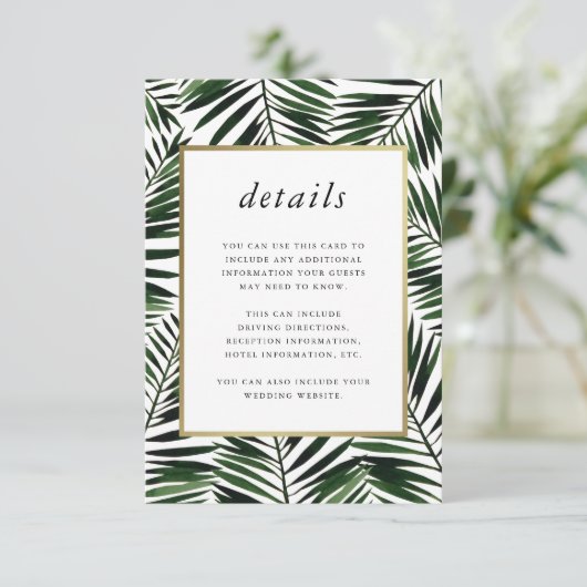 パーム離れス結婚ゲスト詳細 エンクロージャーカード (スタンド正面)