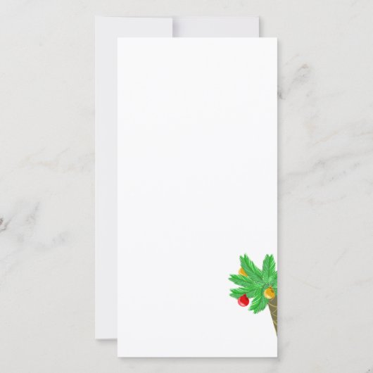 パーム飾ツリーのクリスマスフォト (裏面)