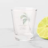 パーム飾ツリーファミリークリスマスホリデー ショットグラス (裏面)