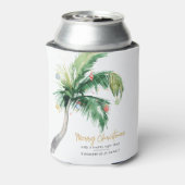 パーム飾ツリーファミリークリスマスホリデー 缶クーラー (缶裏面)