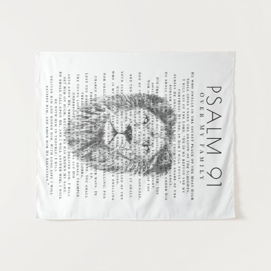 パーム91私の家族のはっきりした上にヒゲ獅子 タペストリー (正面(横))