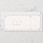 パーム ウェディング デスティネーション チケット 招待状 RSVP (裏面)