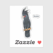 パーム・コカトゥー鳥の漫画イラストレーション シール (シート)