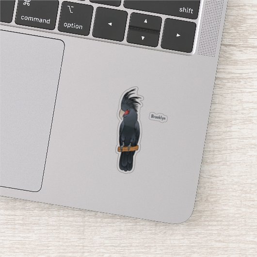 パーム・コカトゥー鳥の漫画イラストレーション シール (詳細)