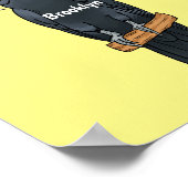 パーム・コカトゥー鳥の漫画イラストレーション ポスター (角)