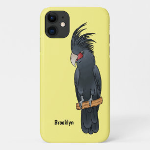 パーム・コカトゥー鳥の漫画イラストレーション iPhone 11 ケース