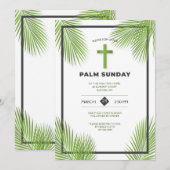 パーム・サンデーのフレーム 招待状 (正面/裏面)