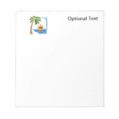 パーム、サン、海 ノートパッド (正面)