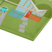 パーム・スプリングスのレトロの家のガラスまな板 カッティングボード (角)