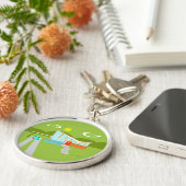 パーム・スプリングスのレトロの家Keychain キーホルダー (側面)