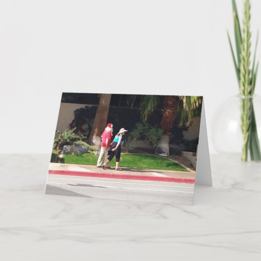 パーム・スプリングスの歩道サンタ、及びクロース夫人か。 シーズンカード (正面)