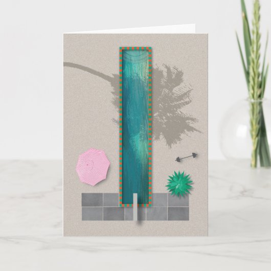 パーム・スプリングスの熱い気候のFestivusのプールカード シーズンカード (正面)