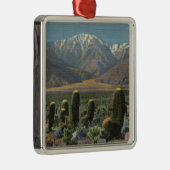 パーム・スプリングスの近くのMt.サンJacintoの眺め メタルオーナメント (右)